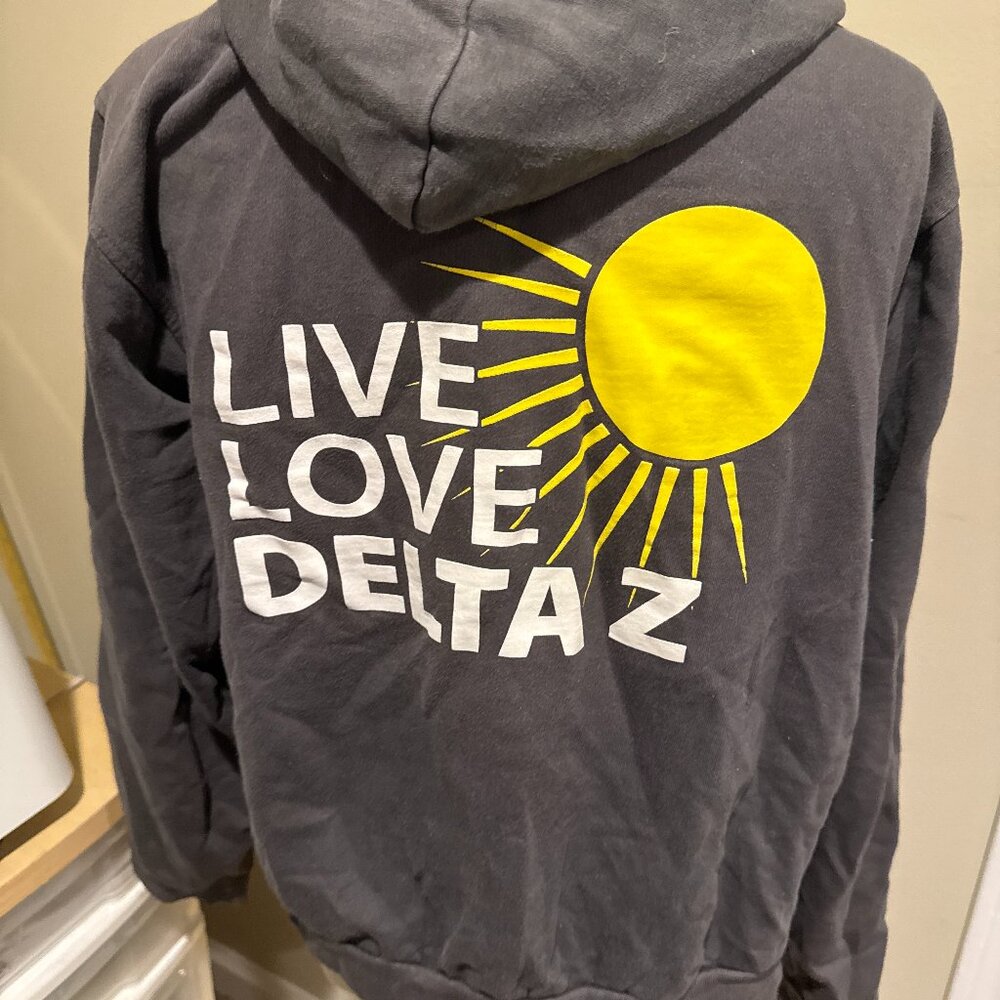 Sorority Delta Zeta Zip Up Hoodie Adult Small